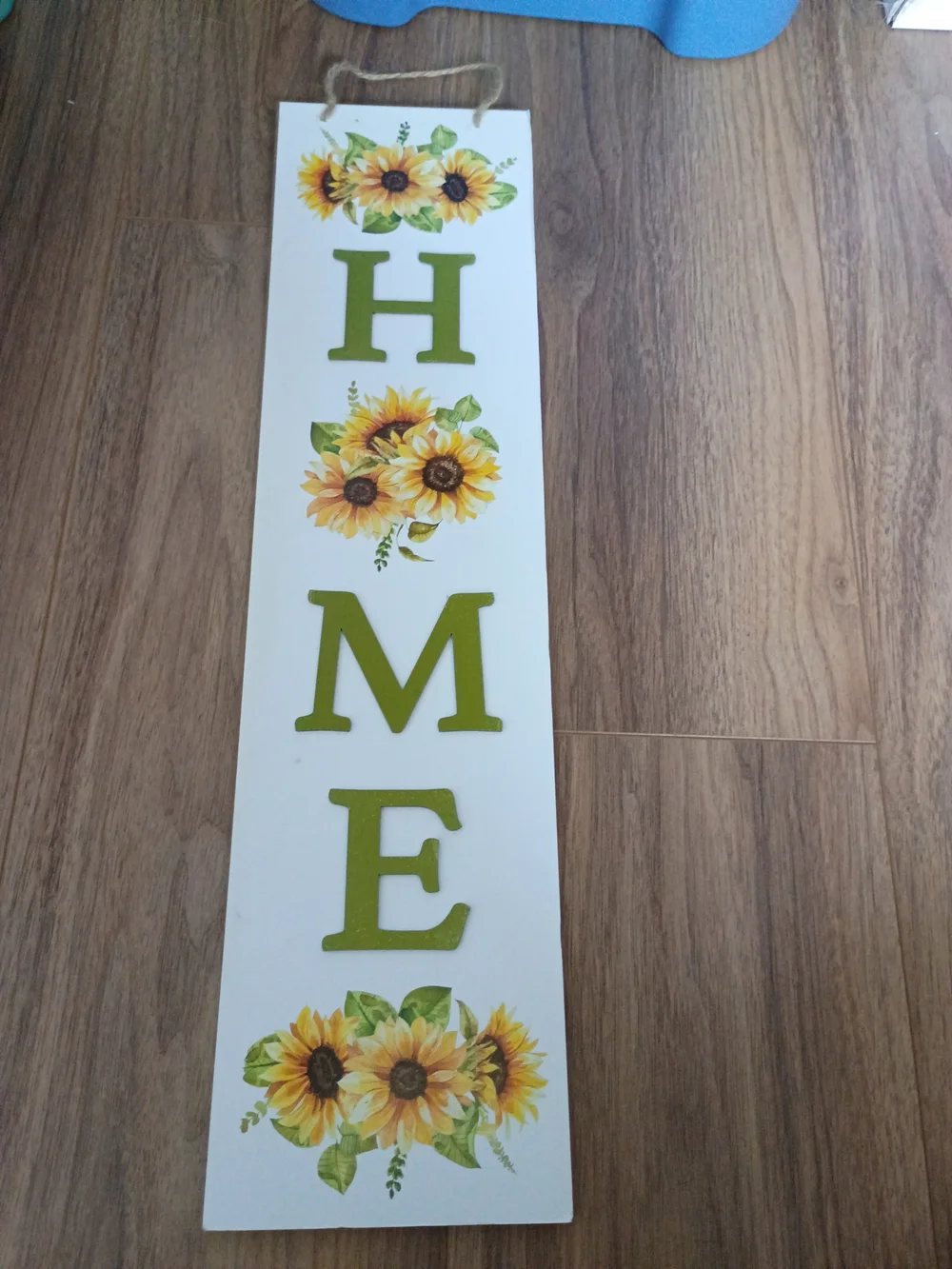 HOME Sunflower Wall Sign - Green Letters